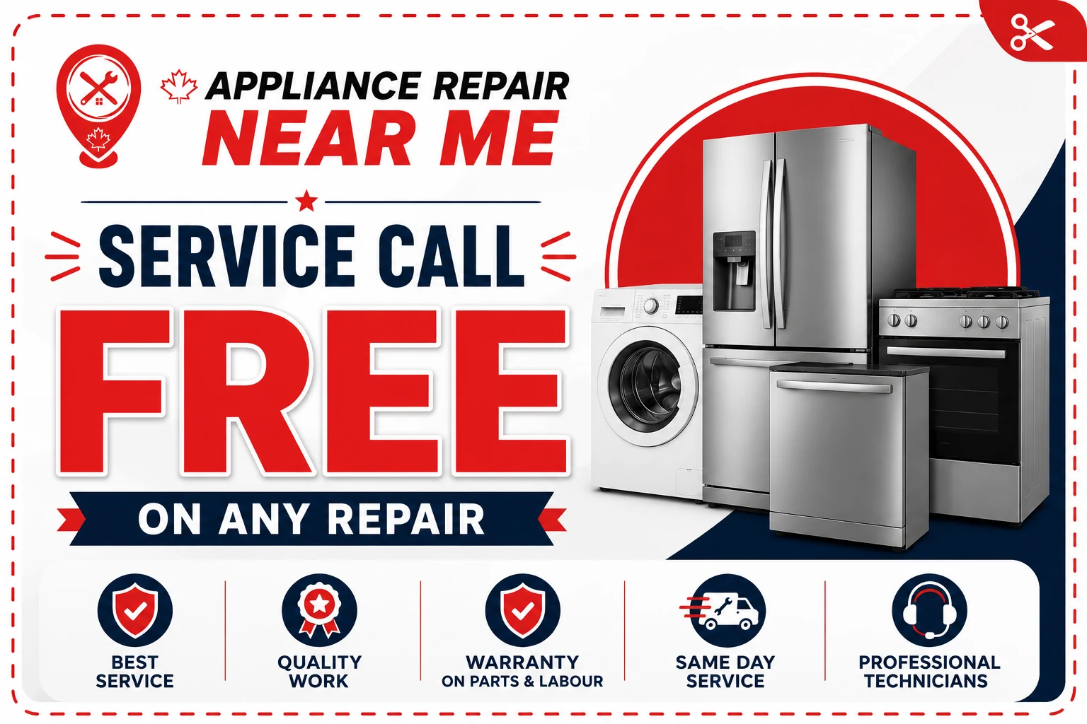 Appliance Repair Near Me — free service call on any repair